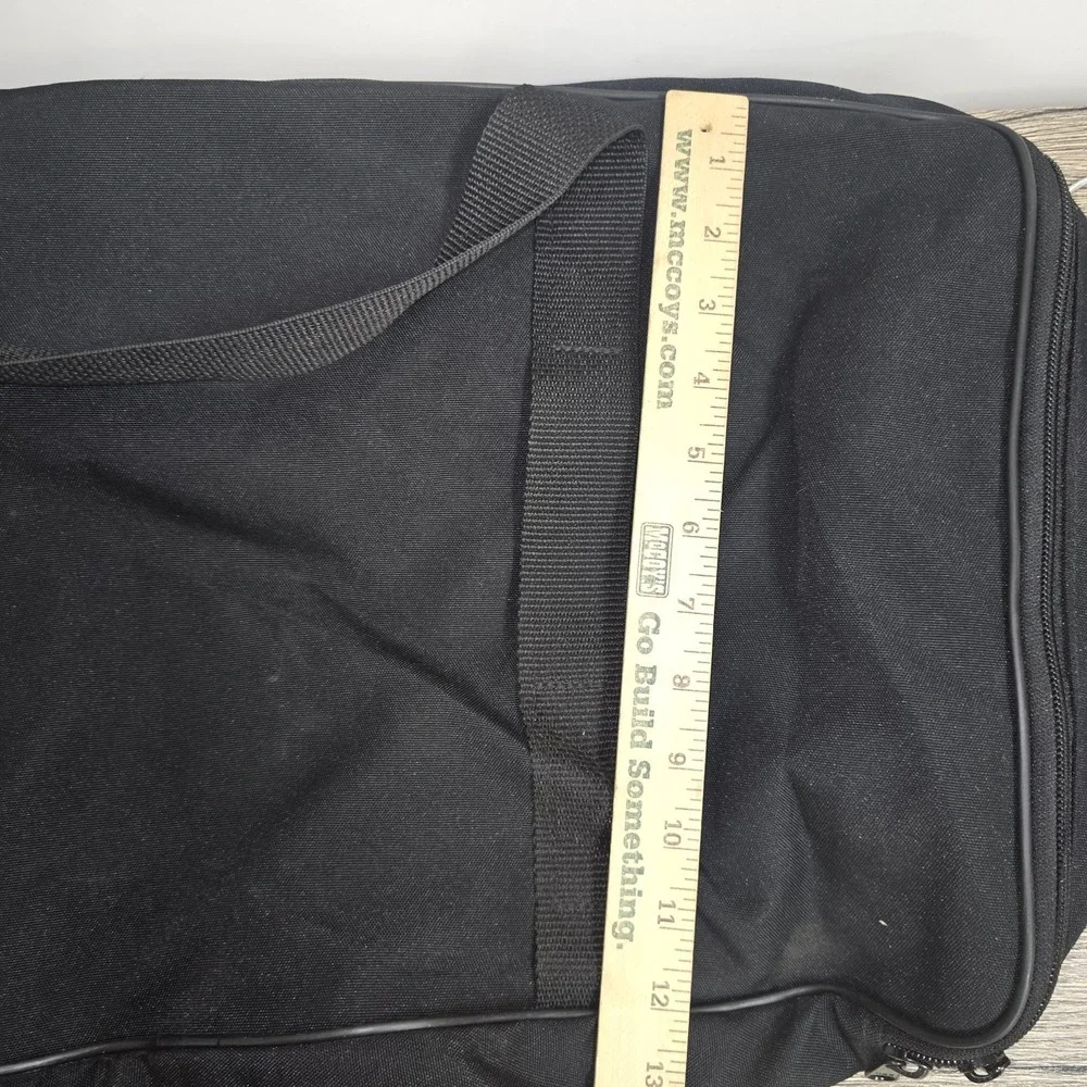 Harley Davidson Embossed Black Canvas Travel Duffel Bag 270° Zip Gym School